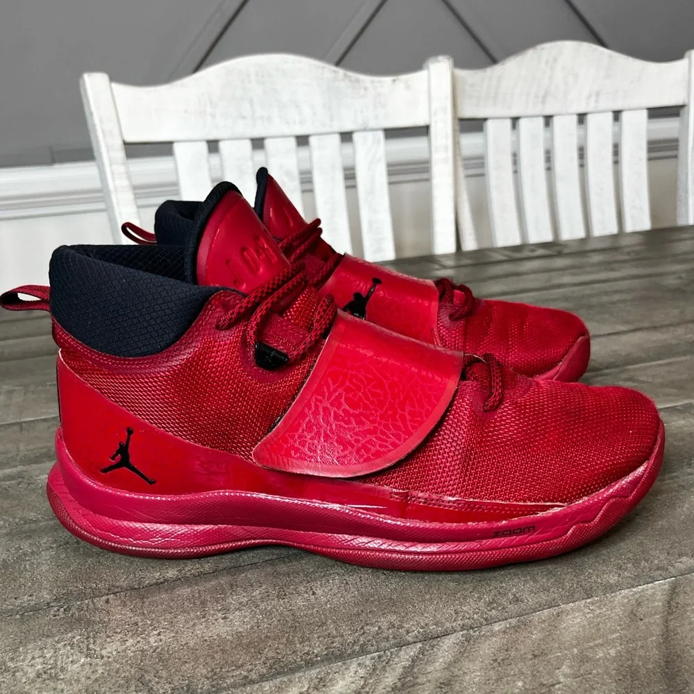 Nike Air Jordan Super Fly Hi-Top‎ Athletic Red Sneaker Men Size 12